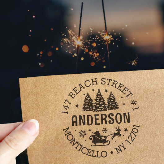 サンタクロースクリスマスウィンターワンダーランド セルフインキングスタンプ