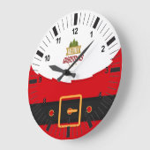 サンタクロースクリスマスウォール時計 ラージ壁時計 (傾斜)