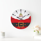 サンタクロースクリスマスウォール時計 ラージ壁時計 (ホーム)