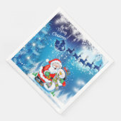 サンタクロースクリスマスエブトナカイ雪だるまナプキンス (コーナー)