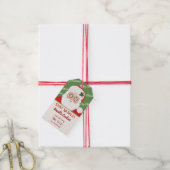 サンタクロースクリスマスクッキーホリデーギフト ギフトタグ (より糸付き)