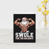 サンタクロースクリスマスジムトレーニングスワールフォーザホ カード (黄色い花)