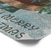 サンタクロースクリスマスツリーサックオブトイズコテージ ポスター (角)