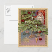 サンタクロースクリスマスツリースターオーナメント シーズンポストカード (正面/裏面)