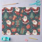 サンタクロースクリスマスツリーズプレゼントクリスマス 薄葉紙 (クラフト)