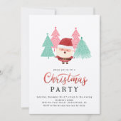 サンタクロースクリスマスツリーパーティー 招待状 (正面)