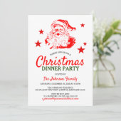 サンタクロースクリスマスディナーパーティー 招待状 (スタンド正面)
