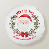 サンタクロースクリスマスネームラウンド装飾用クッション ラウンドクッション (裏面)