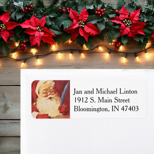 サンタクロースクリスマスパーソナライズド差出人住所 ラベル