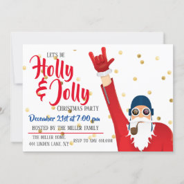 サンタクロースクリスマスパーティの招待状 招待状