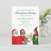 サンタクロースクリスマスパーティの招待状 招待状 (スタンド正面)