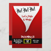 サンタクロースクリスマスパーティー 招待状 (正面/裏面)