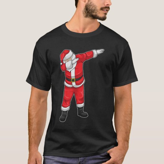 サンタクロースクリスマスヒップホップダンスダブ Tシャツ (正面)