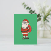 サンタクロースクリスマスビーチサンダル ポストカード (スタンド正面)