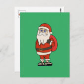 サンタクロースクリスマスビーチサンダル ポストカード (正面/裏面)