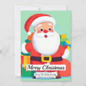 サンタクロースクリスマスフラットホリデーカード シーズンカード (正面)