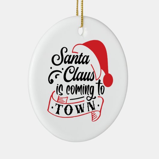 サンタクロースクリスマスホリデイオーナメント セラミックオーナメント (右)
