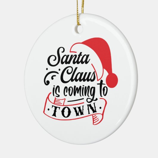 サンタクロースクリスマスホリデイオーナメント セラミックオーナメント (左)