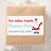 サンタクロースクリスマスホリデーウォーターボトルラベル ラベル (インサイチュ)