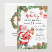サンタクロースクリスマスホリデーオープンハウスイン 招待状 (正面/裏面)