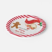 サンタクロースクリスマスホリデーオープンハウス ペーパープレート (アングル)