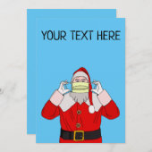 サンタクロースクリスマスホリデーカード 招待状 (正面/裏面)