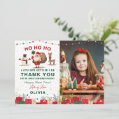 サンタクロースクリスマスホリデーパーティーの写真 サンキューカード (スタンド正面)