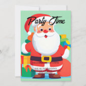 サンタクロースクリスマスホリデーパーティー招待状 招待状 (正面)