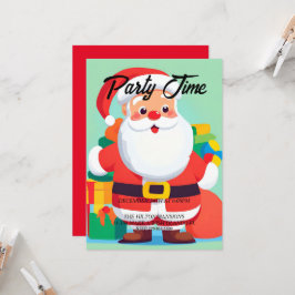サンタクロースクリスマスホリデーパーティー招待状 招待状