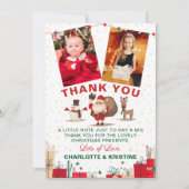 サンタクロースクリスマスホリデーパーティー2写真 サンキューカード (正面)