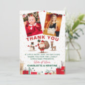 サンタクロースクリスマスホリデーパーティー2写真 サンキューカード (スタンド正面)