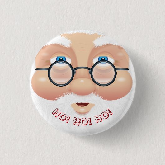 サンタクロースクリスマスホリデーパーティー 缶バッジ (正面)