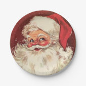 サンタクロースクリスマスホリデー ペーパープレート (正面)