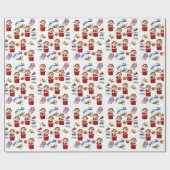 サンタクロースクリスマスラッピング紙 ラッピングペーパー (フラット)