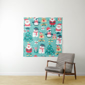 サンタクロースクリスマスヴィンテージパターン タペストリー (インサイチュ)