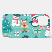 サンタクロースクリスマスヴィンテージパターン Case-Mate iPhoneケース (裏面 (横))
