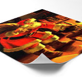 サンタクロースクリスマスヴィンテージプリント ポスター (角)