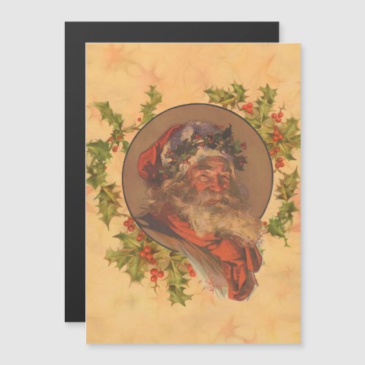 サンタクロースクリスマスヴィンテージポートレート (正面/裏面)