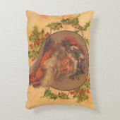 サンタクロースクリスマスヴィンテージポートレート アクセントクッション (正面(垂直))