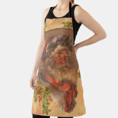 サンタクロースクリスマスヴィンテージポートレート エプロン (インサイチュ)