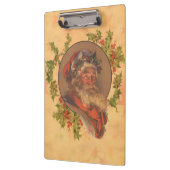 サンタクロースクリスマスヴィンテージポートレート クリップボード (左)