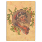 サンタクロースクリスマスヴィンテージポートレート クリップボード (裏面)