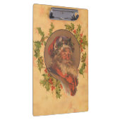 サンタクロースクリスマスヴィンテージポートレート クリップボード (右)