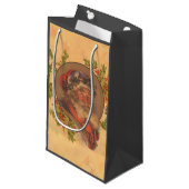 サンタクロースクリスマスヴィンテージポートレート スモールペーパーバッグ (正面アングル)