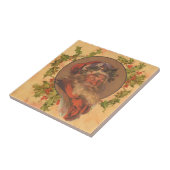 サンタクロースクリスマスヴィンテージポートレート タイル (側面)