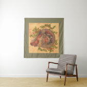 サンタクロースクリスマスヴィンテージポートレート タペストリー (インサイチュ(横))