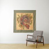 サンタクロースクリスマスヴィンテージポートレート タペストリー (インサイチュ)