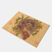 サンタクロースクリスマスヴィンテージポートレート ドアマット (アングル)