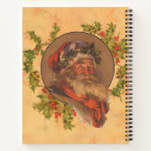 サンタクロースクリスマスヴィンテージポートレート ノートブック (裏面)