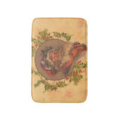 サンタクロースクリスマスヴィンテージポートレート バスマット (正面縦)